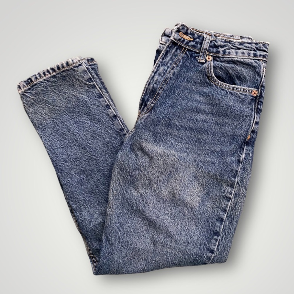 Zara Mom Fit Jeans Size 6 Navy Blue